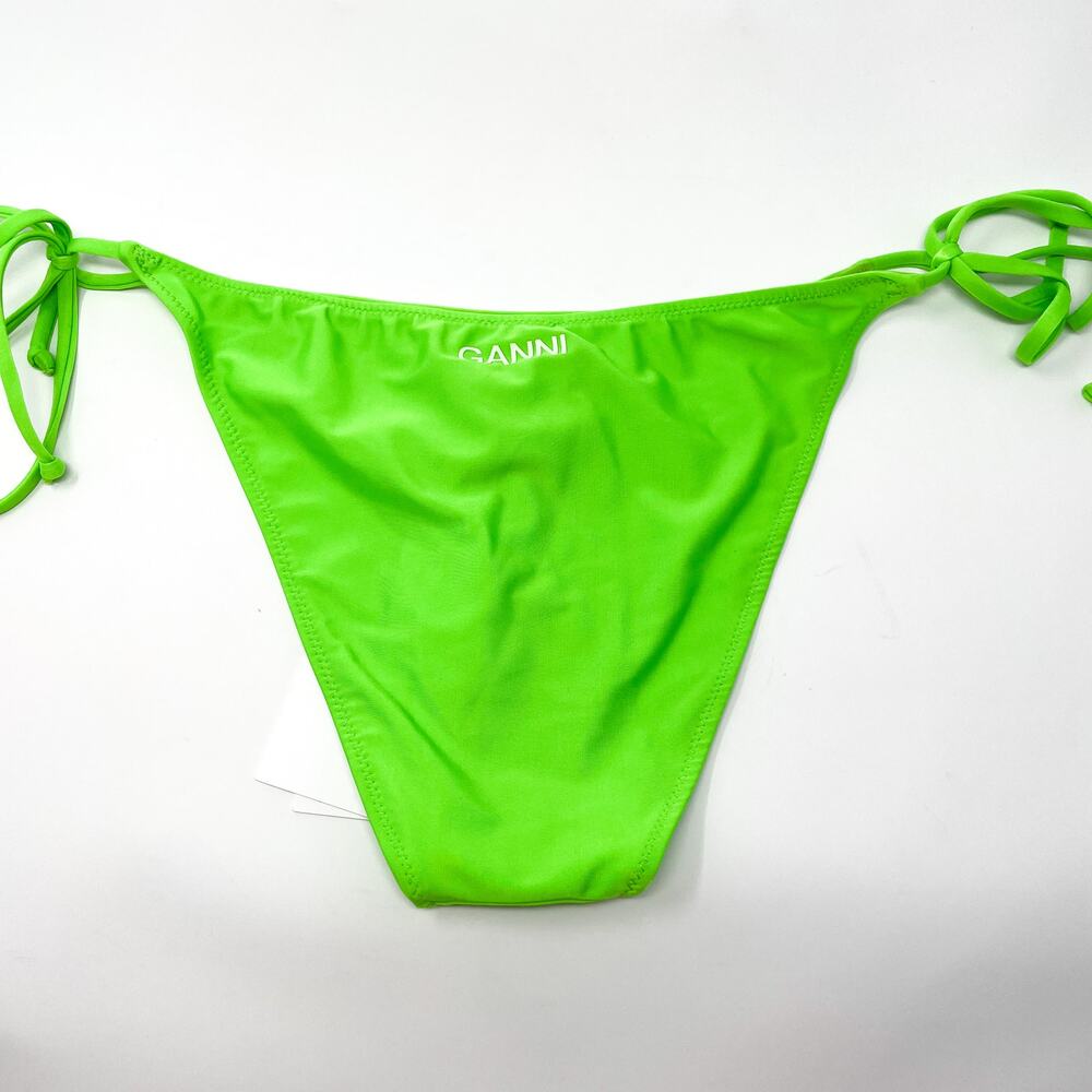 GANNI Solid Lime Green‎ String Tie Bikini Bottoms - Picture 3 of 7
